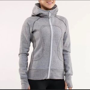 Lululemon Women’s scuba hoodie white black size 10